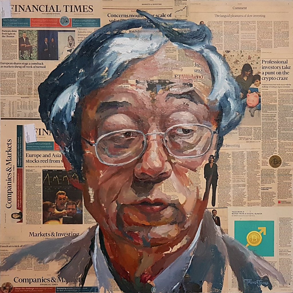 Porträt von Dorian Nakamoto, gemalt von Trevor Jones